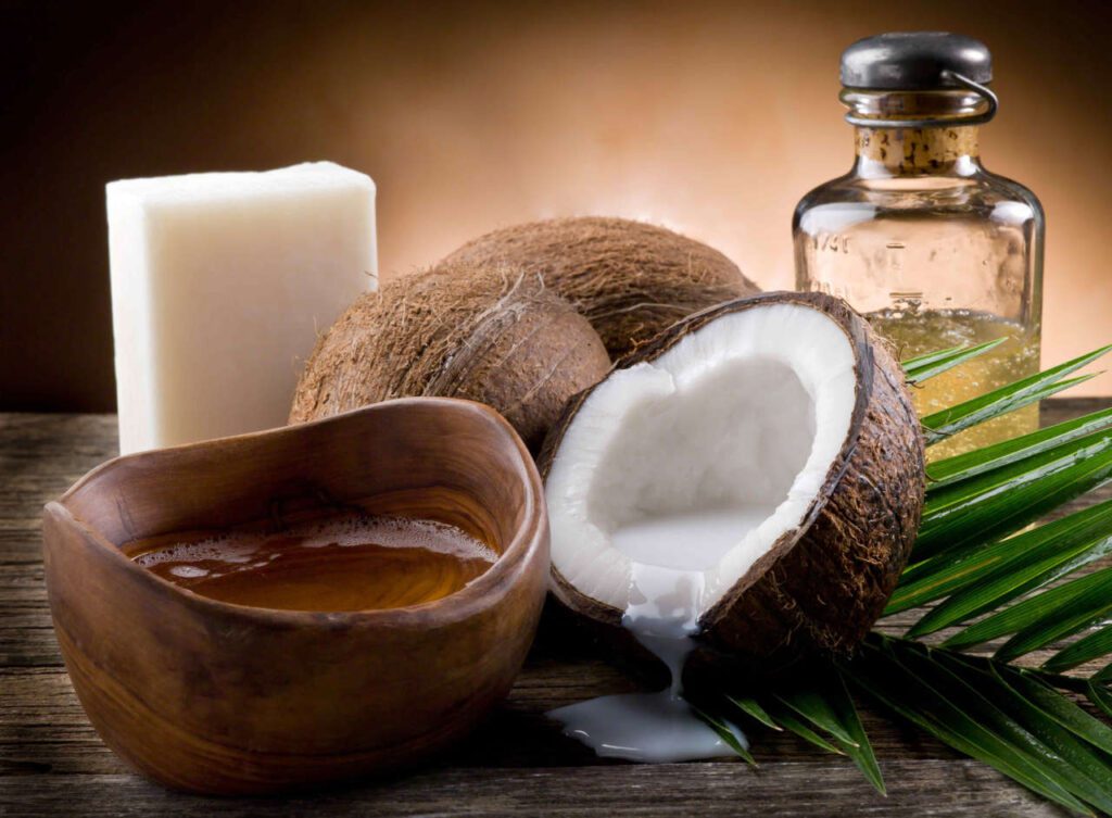 olio di cocco per l'uomo