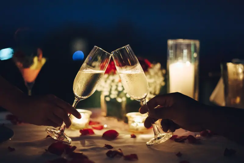 cena romantica con donna di classe