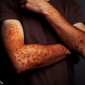 La dermatite da sudore, nota anche come sudamina o miliaria, è un'infiammazione cutanea comune, soprattutto durante i periodi caldi o in seguito a intensa attività fisica. I sintomi includono eruzioni cutanee pruriginose e arrossamenti. Le cause principali sono l'eccessiva sudorazione e l'ostruzione dei dotti sudoripar