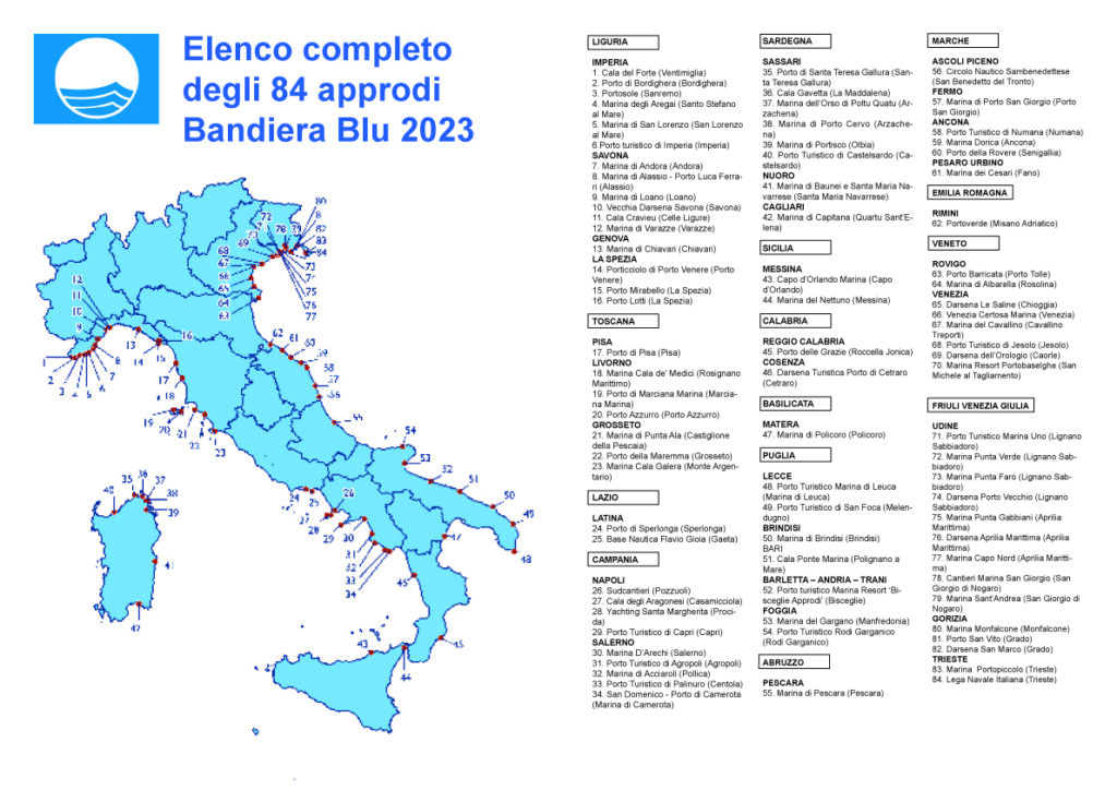 Bandiere blu 2023. Photocredit Fee.org Courtesy Ansa.it