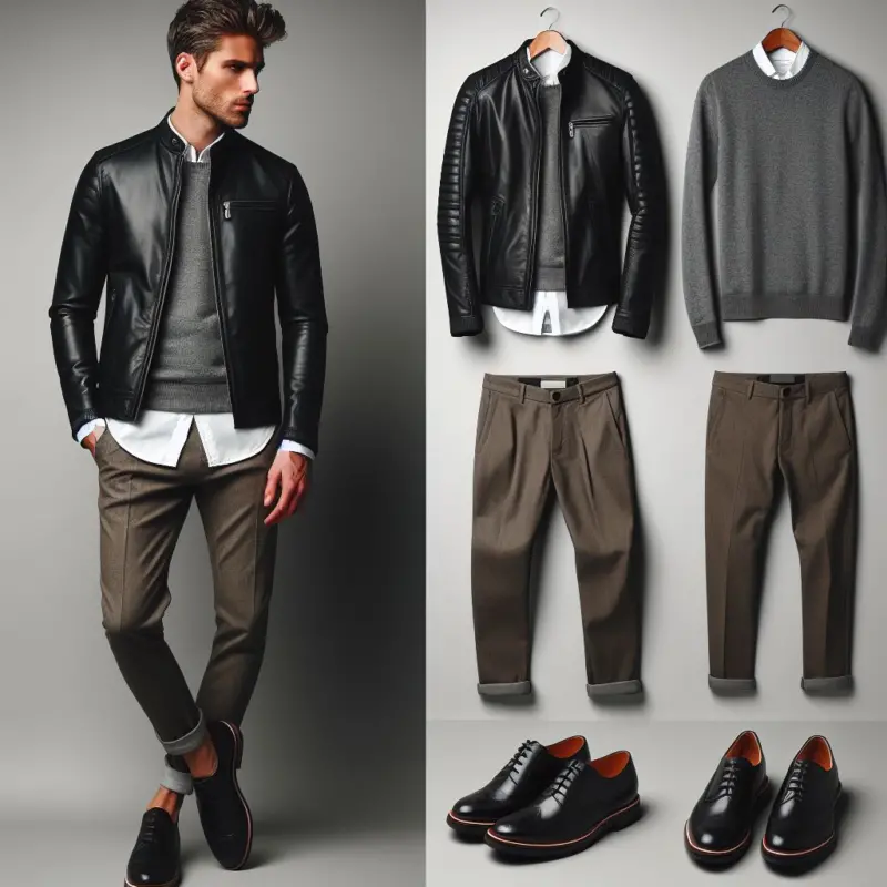 giacca di pelle per uomo look elegante e sofisticato