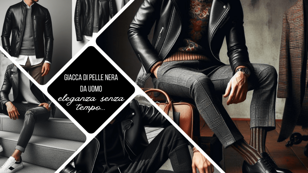 L'eleganza senza tempo della giacca di pelle nera da uomo