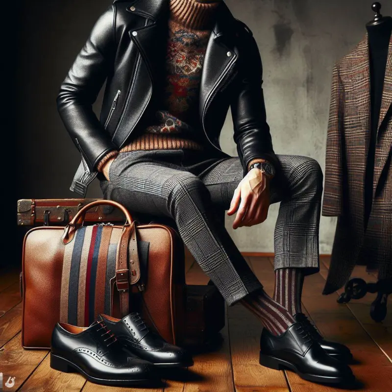 giacca di pelle per uomo look originale e creativo