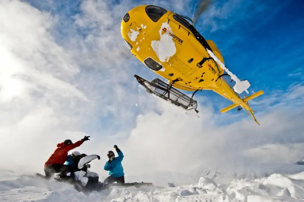 Heli skiing