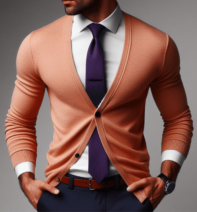 outfit uomo pantone peach fuzz