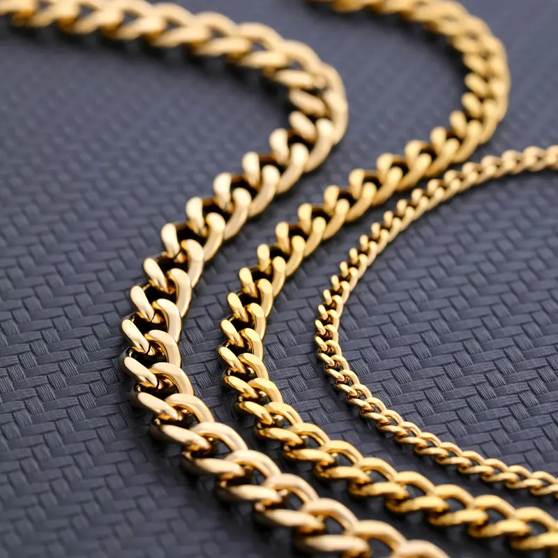 Catena d'oro Uomo a Maglie Cubane