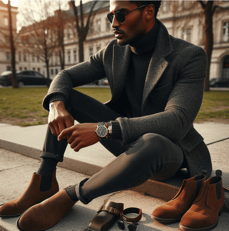 Gentiluomo con Outfit Casual Raffinato