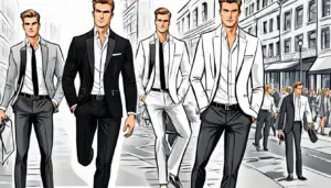 Outfit uomo bianco e nero