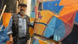 enzo migneco togo nel suo atelier di milano