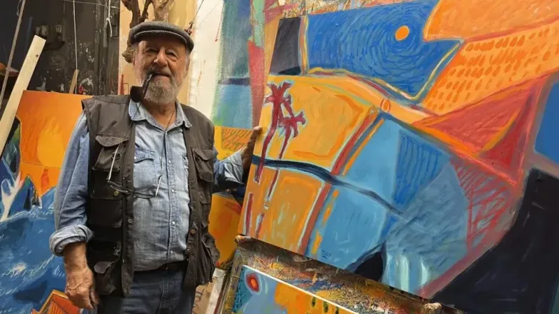 enzo migneco togo nel suo atelier di milano