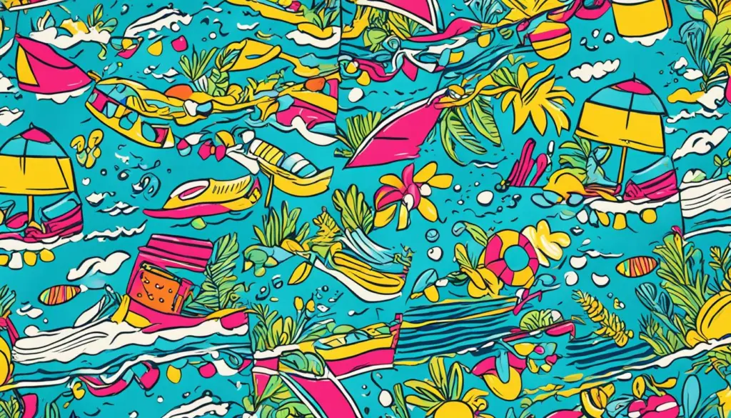 pantaloncini da mare con fantasie vivaci