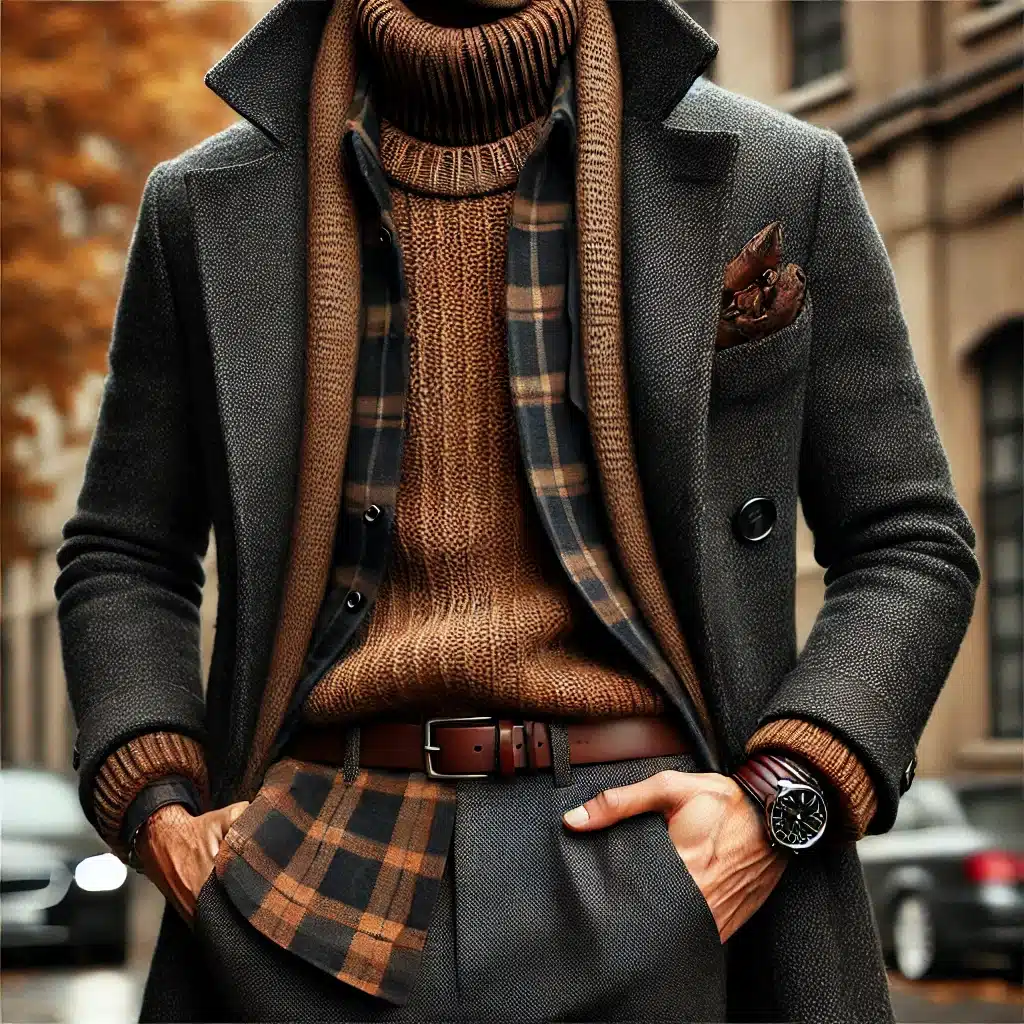 un'immagine che comprende elementi tipici di un outfit uomo autunno considerando il layering