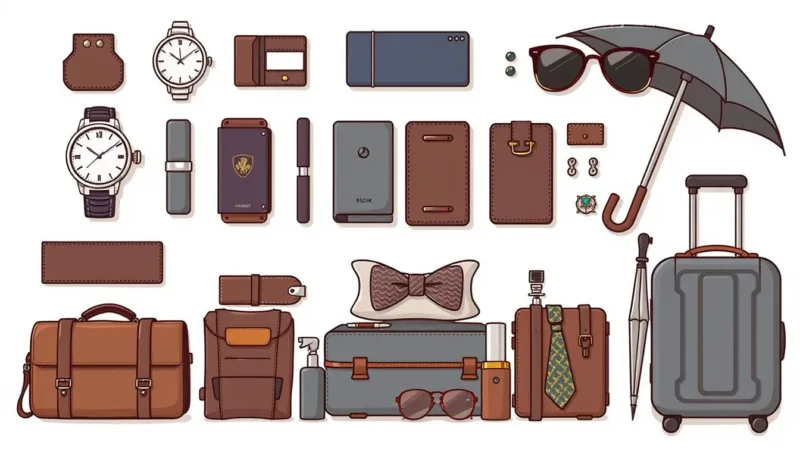 accessori da viaggio di lusso uomo