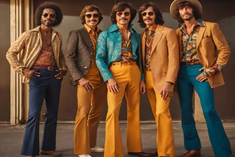 La moda maschile anni '70 è passata alla storia con i suoi colori e le sue fantasie sgargianti. Alcune tendenze resistono al tempo, tornando in voga in questa stagione invernale