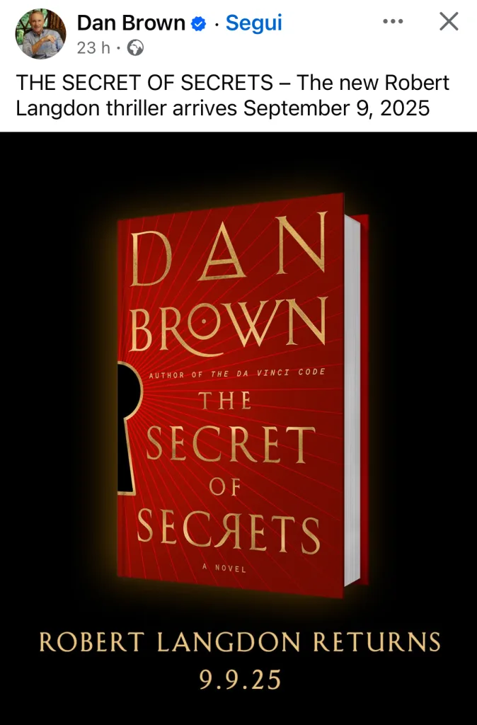 The Secret of Secrets,il nuovo romanzo di Dan Brown