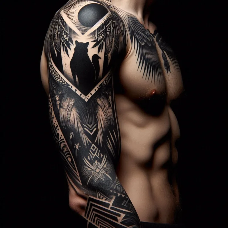 Idee Tatuaggi Per Il Braccio di Un Uomo? Suggeriamo il Blackwork