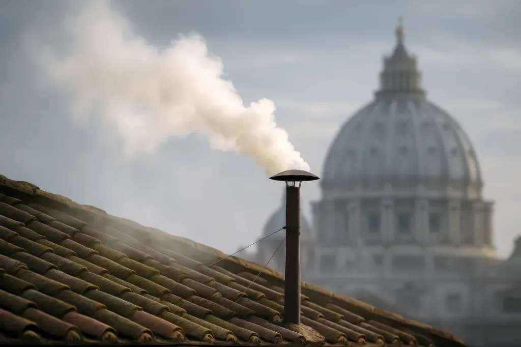 Eletto il 267esimo Papa della storia della Chiesa Cattolica; fedeli in attesa a Piazza San Pietro per l'annunciazione. Cosa accade adesso dopo la Fumata Bianca? Quanto tempo ci vuole prima dell'annunciazione del nuovo Papa dal balcone per il saluto ai fedeli? Dopo la fumata bianca, che ha annunciato appunto l'elezione del nuovo Papa, si apre adesso una fase di circa 45-60 minuti prima dell'annuncio ufficiale "Habemus Papam" dalla loggia centrale della Basilica di San Pietro