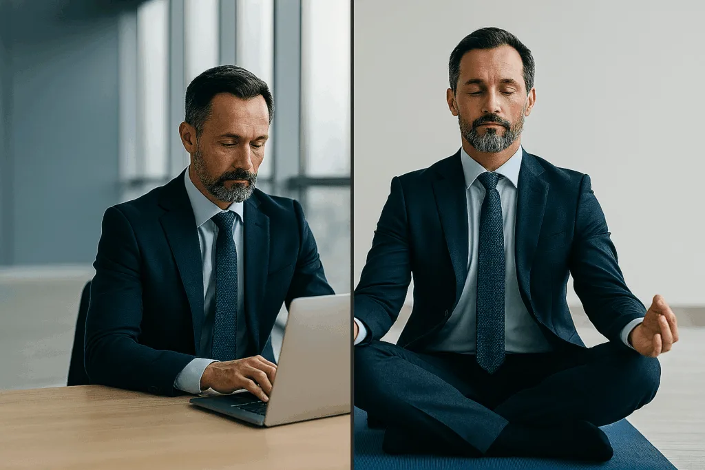 Le giornate lavorative si allungano e lo stress diventa un compagno quotidiano; in tal senso, sempre più uomini stanno scoprendo un alleato inaspettato: lo yoga