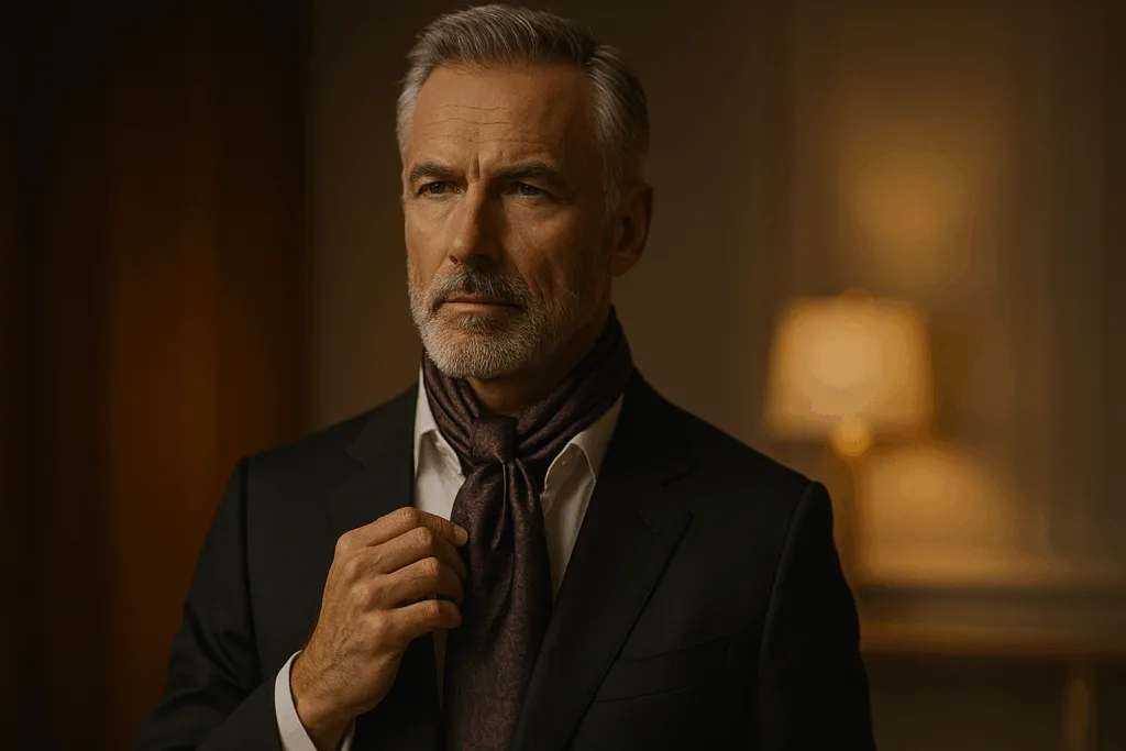 Come annodare al collo con eleganza un foulard uomo