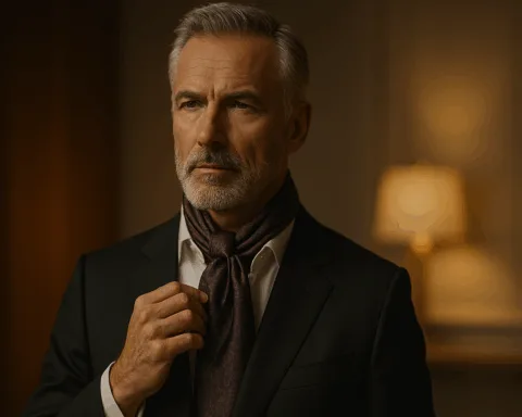 Come annodare al collo con eleganza un foulard uomo