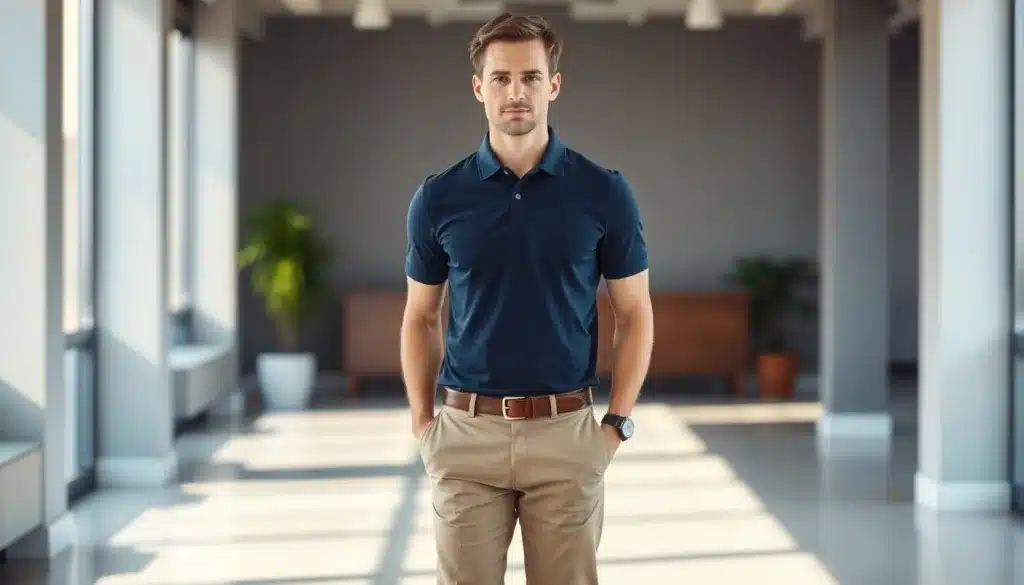 Indossare la polo uomo in stile business casual