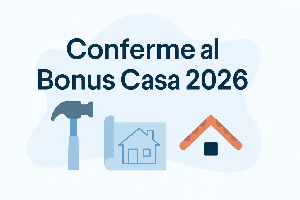 Bonus Casa 2026 confermato al 50% per la prima casa: proroga in arrivo nella Manovra