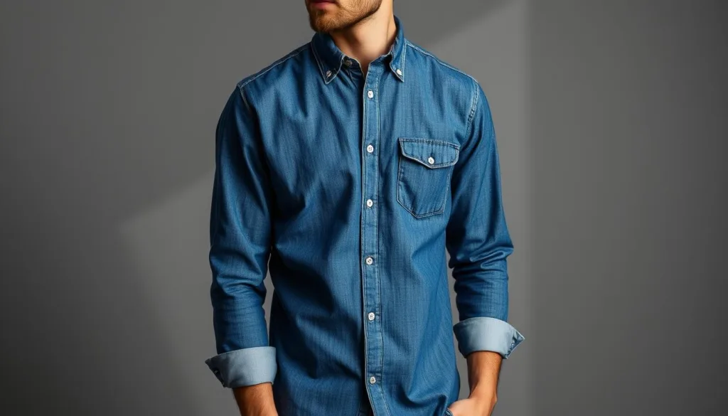 camicia denim uomo