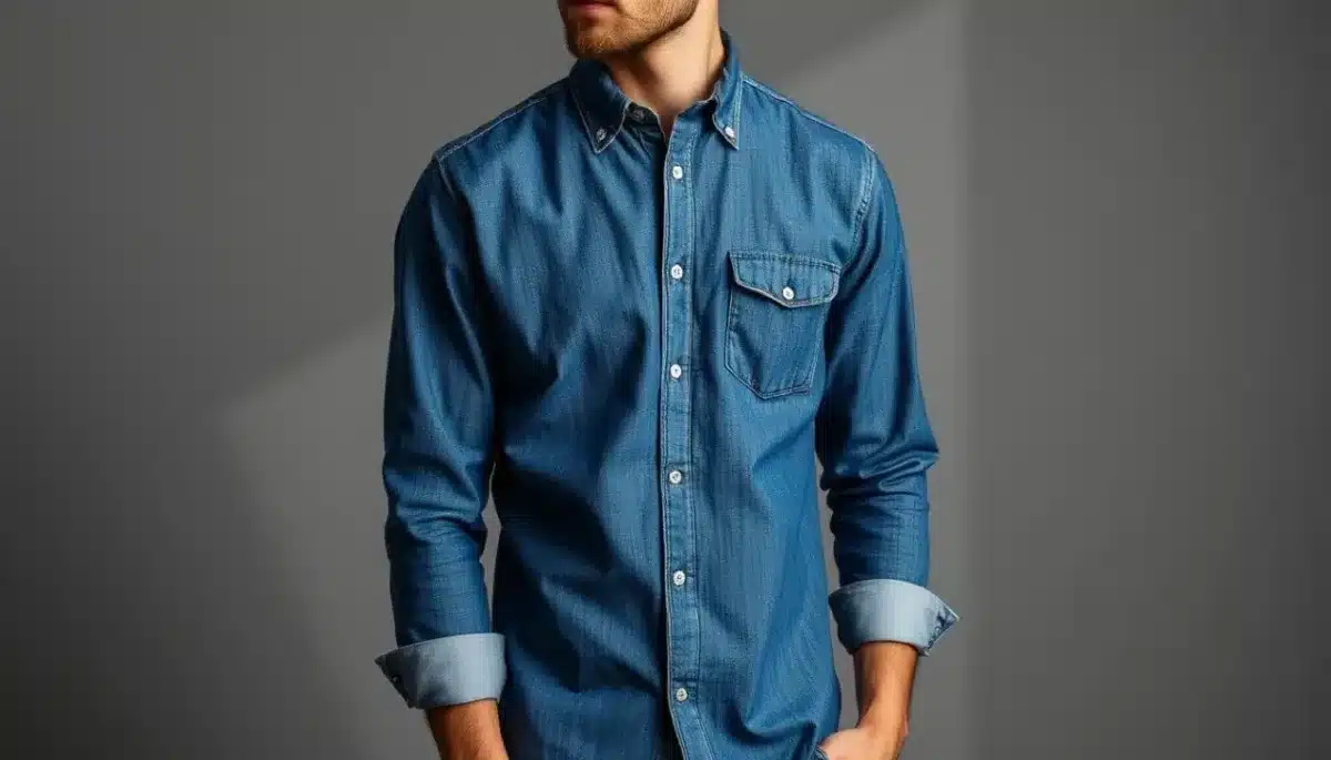 camicia denim uomo