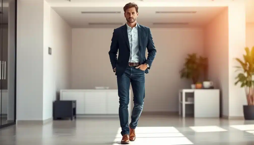 denim business casual ufficio