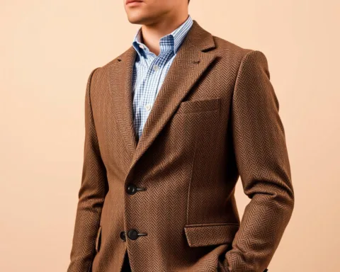 giacca tweed uomo