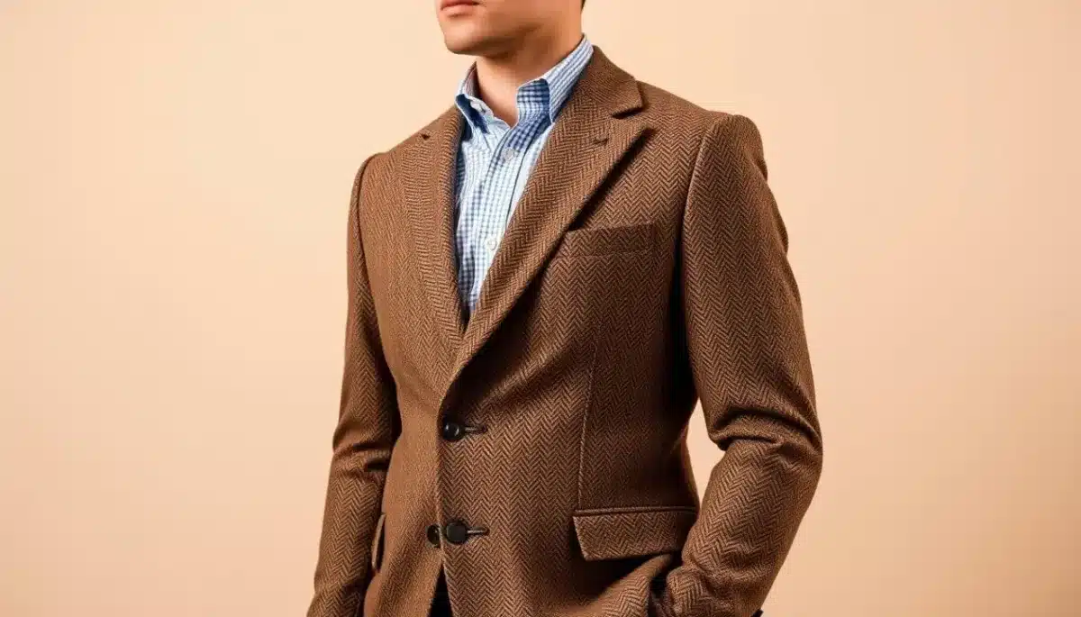 giacca tweed uomo