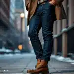 jeans uomo in inverno