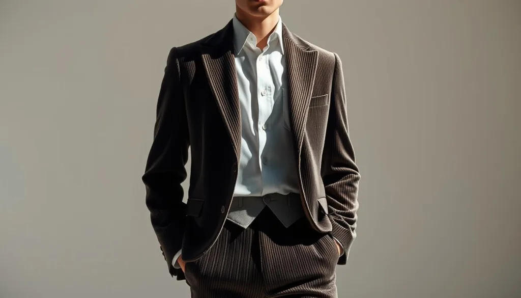 velluto a coste uomo