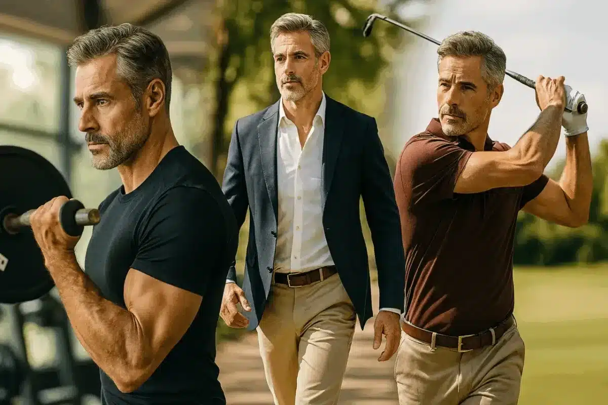 Il movimento prende tre forme complementari: forza, passi e swing — ovvero allenamento con sovraccarico, camminata quotidiana e sport ricreativi come il golf.