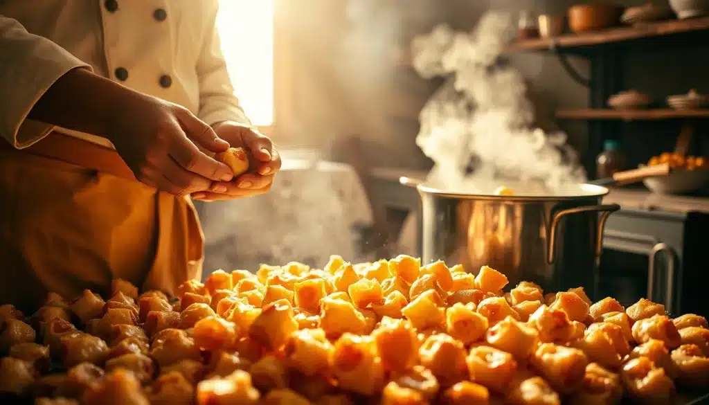 Formatura e frittura struffoli Formatura e frittura struffoli