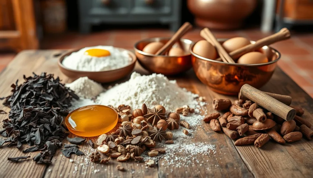 Ingredienti per mustaccioli tradizionali Ingredienti per mustaccioli tradizionali