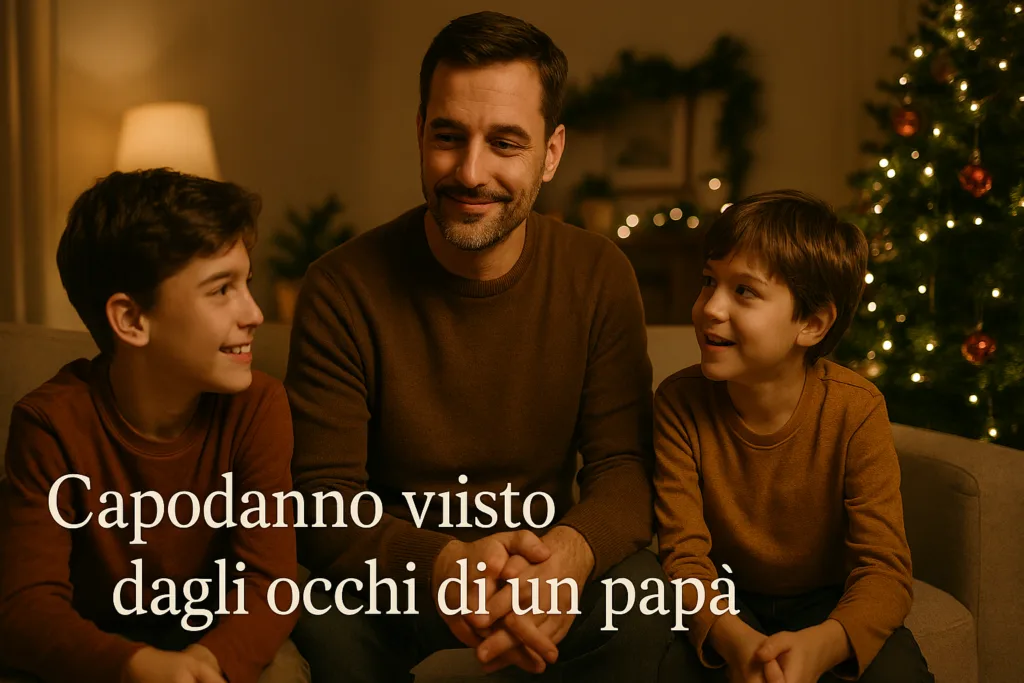 Il Capodanno cambia prospettiva quando diventi papà; non è più solo una notte di festa, ma un momento che parla di esempio, presenza e responsabilità