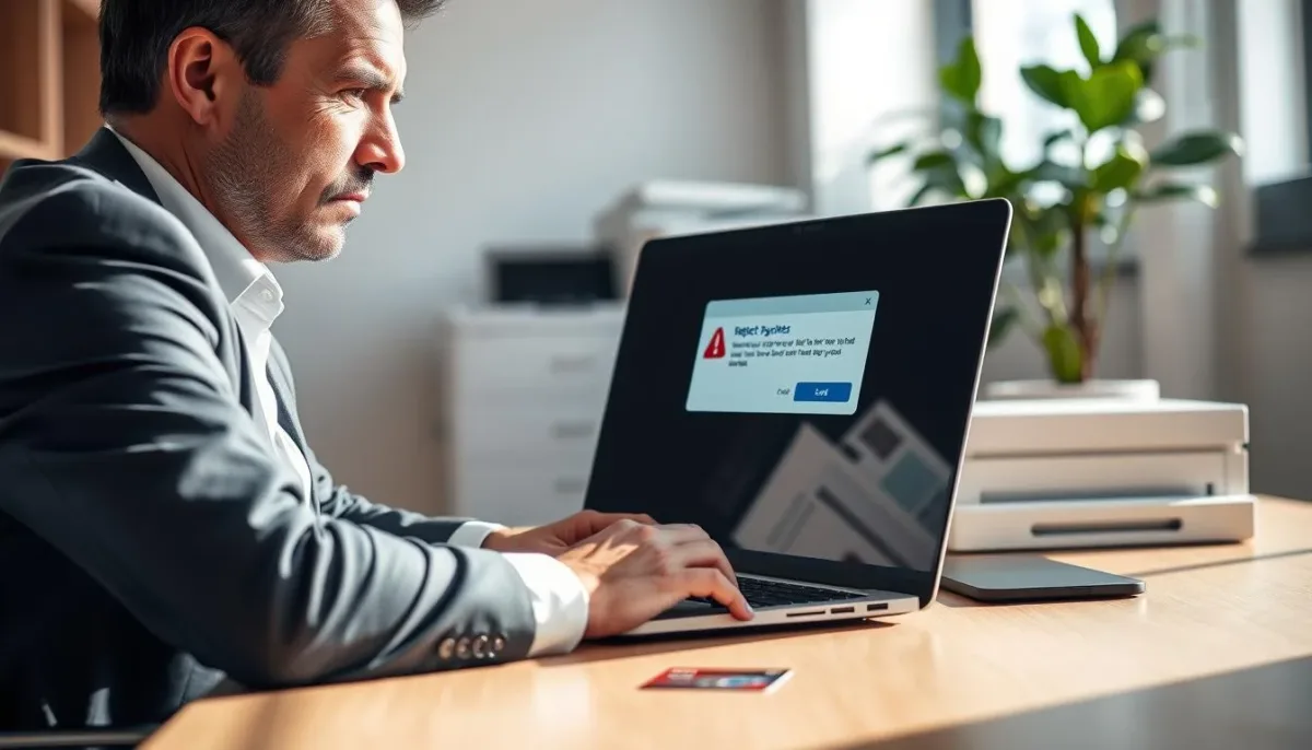 pagamento online rifiutato