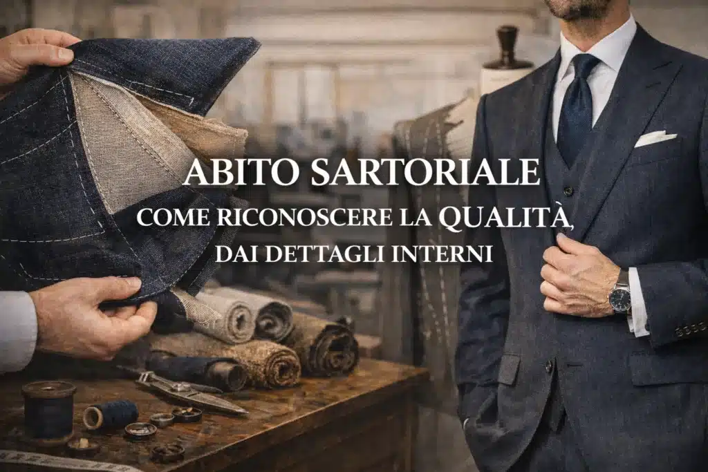 Un abito sartoriale si valuta prima dall’interno.