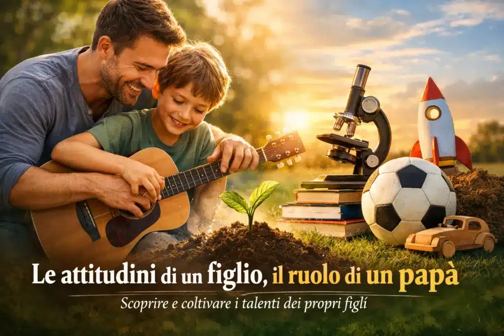 Ogni bambino nasce con un bagaglio unico di potenzialità, talenti e inclinazioni naturali. Ma chi ha il compito di far sbocciare queste attitudini è il papà