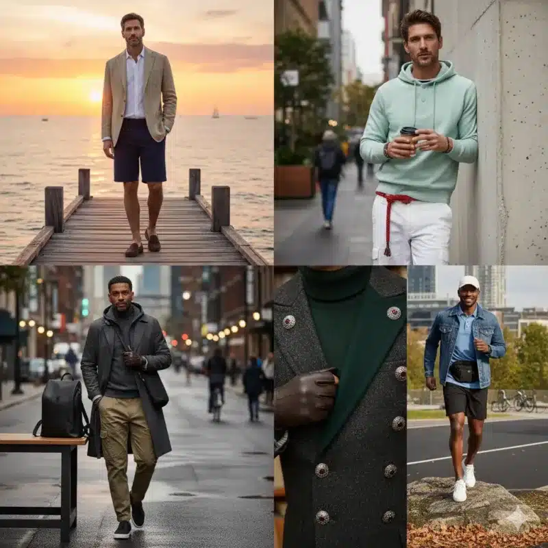 Nel 2025, la moda maschile si è concentrata su un equilibrio tra stile e praticità, con un forte ritorno ai tessuti naturali e influenze sportive