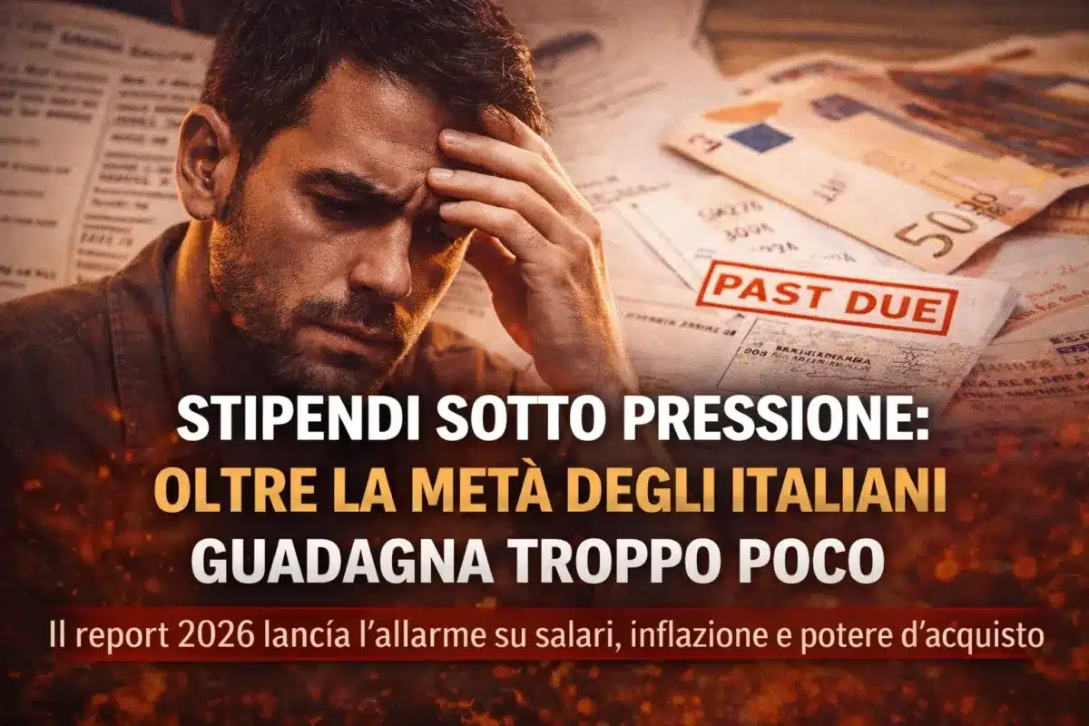 Stipendi Sotto Pressione, Oltre la Metà degli Italiani Guadagna Troppo Poco