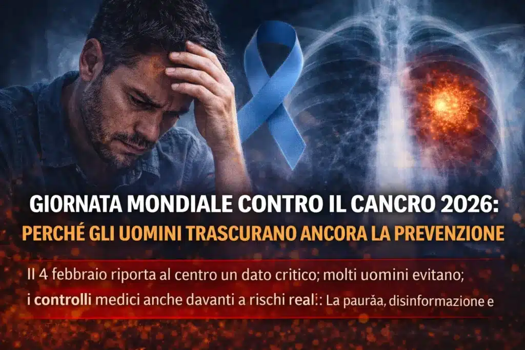 Il 4 febbraio riporta al centro un dato critico: molti uomini evitano i controlli medici anche davanti a rischi reali di cancro