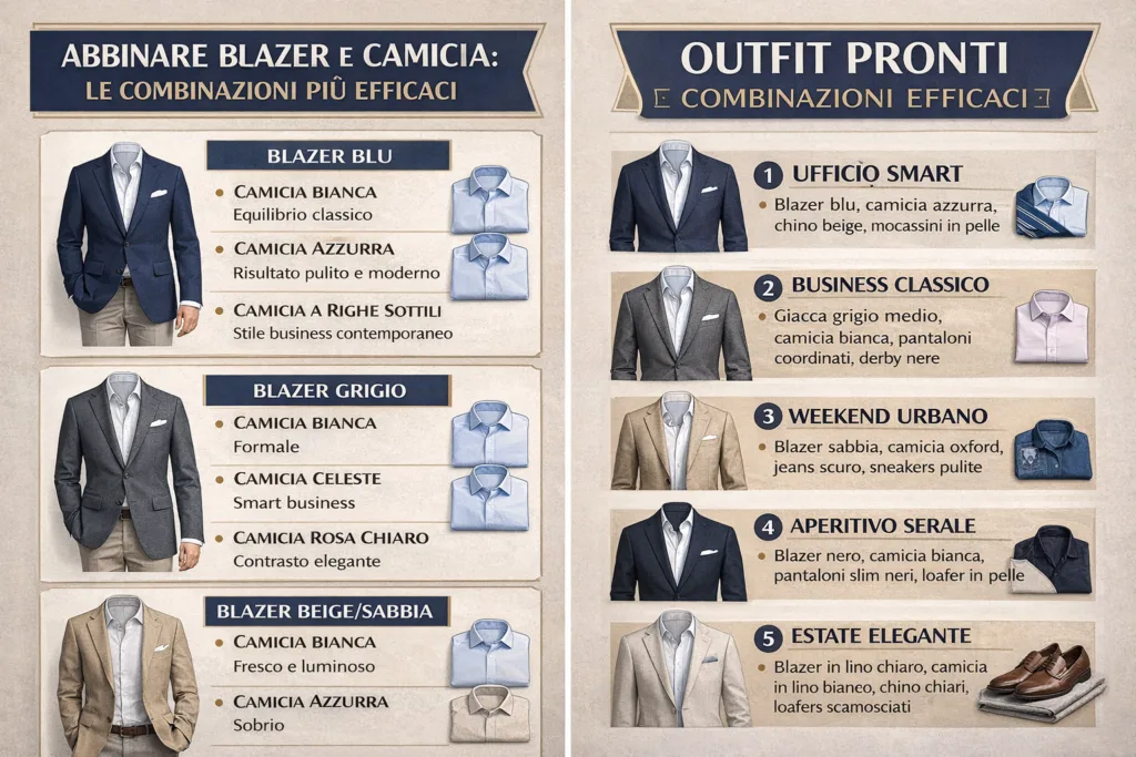 Come abbinare camicie, blazer e giacche da uomo: guida pratica allo stile corretto