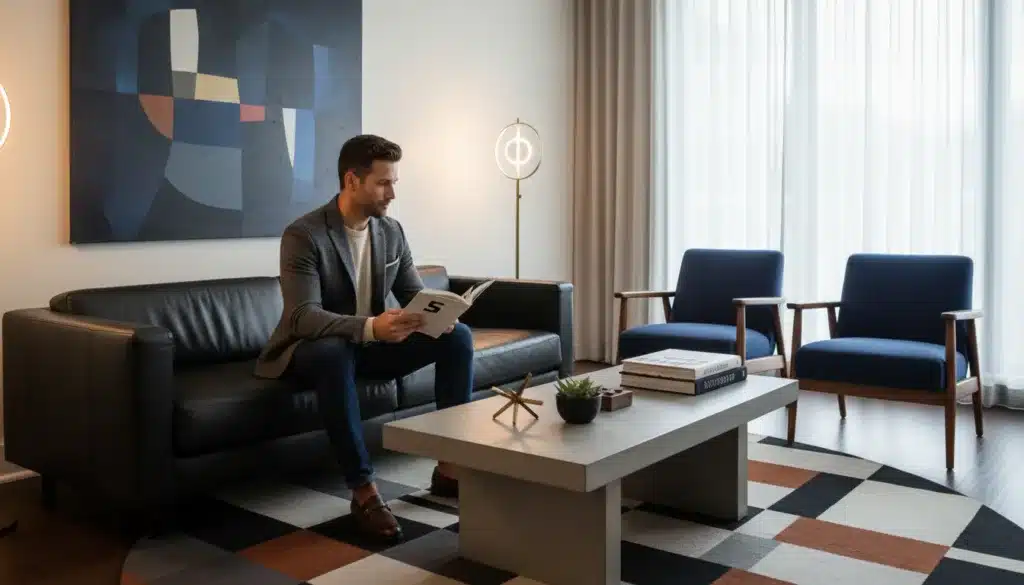 soggiorno moderno uomo