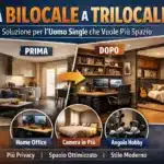 Trasformare un bilocale in trilocale è una scelta strategica per l'uomo single