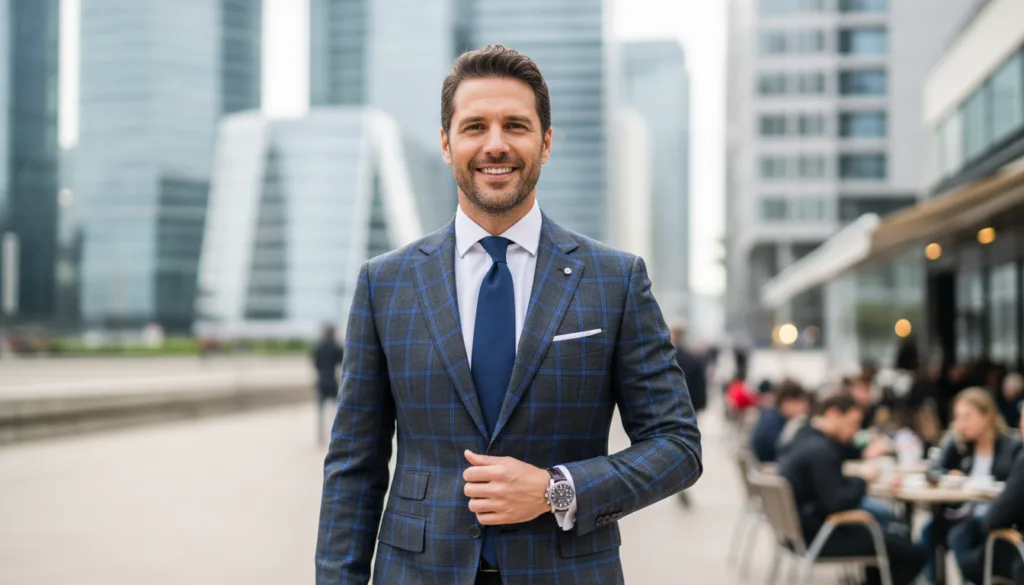 abbinamento check uomo