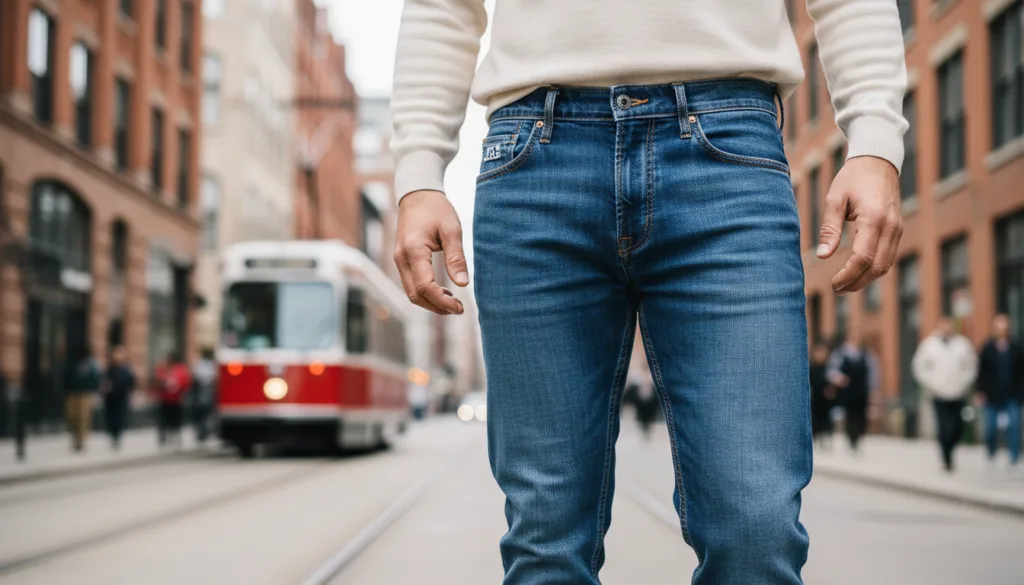 dettagli vestibilità fit pantaloni