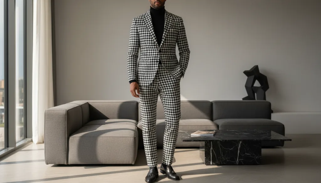 fantasia pied de poule bianco nero fantasia pied de poule bianco nero