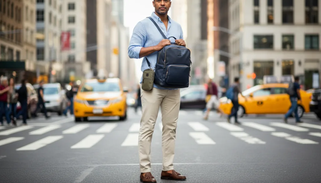 funzionalità zaino e pochette uomo